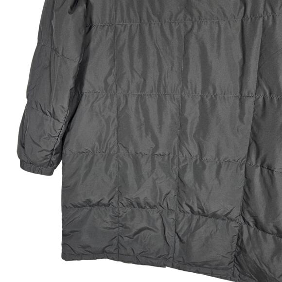 Tommy Hilfiger Coat Womens XL Black Down Puffer Long Quilted Two Way Zip Winter - Picture 9 of 12